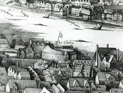 The First Globe Theatre or Rose Theatre by English School